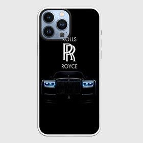 Чехол для iPhone 13 Pro Max с принтом Rolls Royce phantom в Петрозаводске,  |  | Тематика изображения на принте: luxury | phantom | rich | rolls royce | rr | авто | автомобили | бренд | известные | логотип | машина | надписи | огни | ролс ройс | роскошь | тень | фары | черный