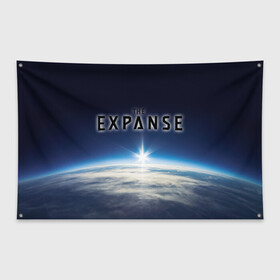 Флаг-баннер с принтом Пространство 2 в Петрозаводске, 100% полиэстер | размер 67 х 109 см, плотность ткани — 95 г/м2; по краям флага есть четыре люверса для крепления | expanse | пространство | сериал