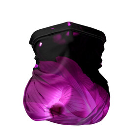 Бандана-труба 3D с принтом Цветок в Петрозаводске, 100% полиэстер, ткань с особыми свойствами — Activecool | плотность 150‒180 г/м2; хорошо тянется, но сохраняет форму | лепестки | модные | природа | растения | розовый | тренды | фон | цвет | цветок | цветы | черный