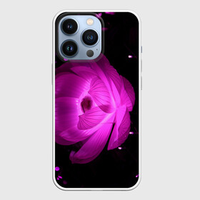 Чехол для iPhone 13 Pro с принтом ЦВЕТОК | FLOWER | 8 МАРТА в Петрозаводске,  |  | лепестки | модные | природа | растения | розовый | тренды | фон | цвет | цветок | цветы | черный