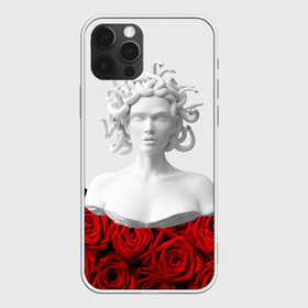 Чехол для iPhone 12 Pro Max с принтом GIRL SNAKE ROSES / РОЗЫ в Петрозаводске, Силикон |  | Тематика изображения на принте: букет | веты | красный | лепестки | модные | полосы | природа | растения | розочки | розы | сад | тренды | цвет | черный