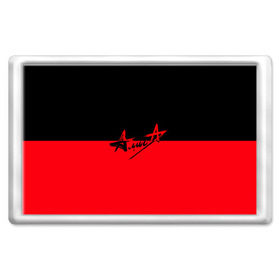 Магнит 45*70 с принтом Флаг группа Алиса в Петрозаводске, Пластик | Размер: 78*52 мм; Размер печати: 70*45 | алиса | группа | красный | рок | черный