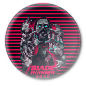 Значок с принтом Blade Runner 2049 в Петрозаводске,  металл | круглая форма, металлическая застежка в виде булавки | 2049 | blade runner | bladerunner