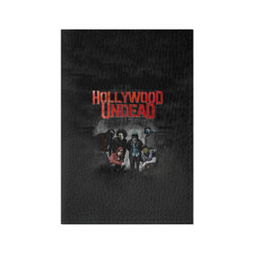 Обложка для паспорта матовая кожа с принтом Группа Hollywood Undead в Петрозаводске, натуральная матовая кожа | размер 19,3 х 13,7 см; прозрачные пластиковые крепления | Тематика изображения на принте: 