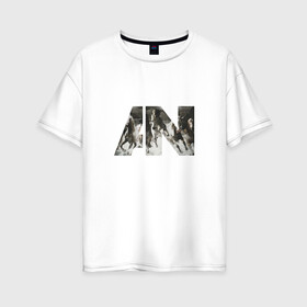 Женская футболка хлопок Oversize с принтом AWOLNATION в Петрозаводске, 100% хлопок | свободный крой, круглый ворот, спущенный рукав, длина до линии бедер
 | 