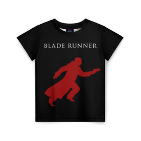 Детская футболка 3D с принтом Blade Runner в Петрозаводске, 100% гипоаллергенный полиэфир | прямой крой, круглый вырез горловины, длина до линии бедер, чуть спущенное плечо, ткань немного тянется | Тематика изображения на принте: 2049 | blade runner | bladerunner