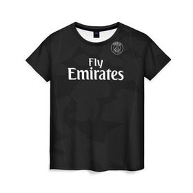 Женская футболка 3D с принтом Neymar PSG в Петрозаводске, 100% полиэфир ( синтетическое хлопкоподобное полотно) | прямой крой, круглый вырез горловины, длина до линии бедер | alternative. champions | france | league | neymar | psg | альтернативная | выездная | лига | неймар | псж | франция | чемпионов
