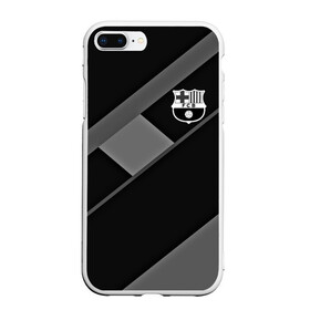 Чехол для iPhone 7Plus/8 Plus матовый с принтом FC Barcelona gray collection в Петрозаводске, Силикон | Область печати: задняя сторона чехла, без боковых панелей | Тематика изображения на принте: fc barcelona | мяч | спорт | футбол | чеппионат