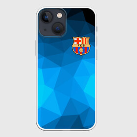 Чехол для iPhone 13 mini с принтом FC Barcelona polygon 2018 в Петрозаводске,  |  | fc barcelona | мяч | спорт | футбол | чеппионат 