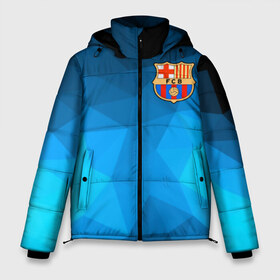 Мужская зимняя куртка 3D с принтом FC Barcelona polygon 2018 в Петрозаводске, верх — 100% полиэстер; подкладка — 100% полиэстер; утеплитель — 100% полиэстер | длина ниже бедра, свободный силуэт Оверсайз. Есть воротник-стойка, отстегивающийся капюшон и ветрозащитная планка. 

Боковые карманы с листочкой на кнопках и внутренний карман на молнии. | fc barcelona | мяч | спорт | футбол | чеппионат 