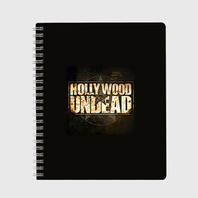 Тетрадь с принтом Hollywood Undead звезда в Петрозаводске, 100% бумага | 48 листов, плотность листов — 60 г/м2, плотность картонной обложки — 250 г/м2. Листы скреплены сбоку удобной пружинной спиралью. Уголки страниц и обложки скругленные. Цвет линий — светло-серый
 | charlie scene | danny | funny man | hollywood | j dog | johnny 3 tears | undead | альтернативный | андед | голивуд | голливудская | группа | кранккор | метал | нежить | ню | реп | рок | рэп | рэпкор