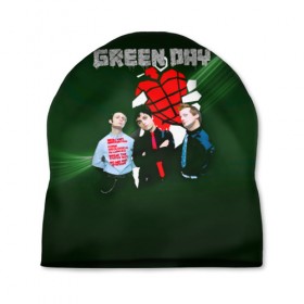 Шапка 3D с принтом Группа Green Day в Петрозаводске, 100% полиэстер | универсальный размер, печать по всей поверхности изделия | american idiot | green day | альтернативный | билли джо армстронг | грин дей | группа | зелёный день | майк дёрнт | музыка | надпись | панк | поп | поппанк | рок | тре кул