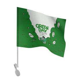 Флаг для автомобиля с принтом Монстр Green Day в Петрозаводске, 100% полиэстер | Размер: 30*21 см | american idiot | green day | альтернативный | билли джо армстронг | грин дей | группа | зелёный день | майк дёрнт | музыка | надпись | панк | поп | поппанк | рок | тре кул