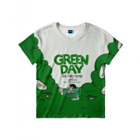 Детская футболка 3D с принтом Монстр Green Day в Петрозаводске, 100% гипоаллергенный полиэфир | прямой крой, круглый вырез горловины, длина до линии бедер, чуть спущенное плечо, ткань немного тянется | american idiot | green day | альтернативный | билли джо армстронг | грин дей | группа | зелёный день | майк дёрнт | музыка | надпись | панк | поп | поппанк | рок | тре кул