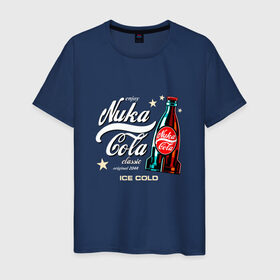 Мужская футболка хлопок с принтом Nuka-Cola Corporation в Петрозаводске, 100% хлопок | прямой крой, круглый вырез горловины, длина до линии бедер, слегка спущенное плечо. | fallout | nuka cola corporation