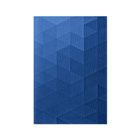 Обложка для паспорта матовая кожа с принтом trianse blue в Петрозаводске, натуральная матовая кожа | размер 19,3 х 13,7 см; прозрачные пластиковые крепления | Тематика изображения на принте: abstraction | абстракция | геометрия | грани | полигоны | сочетания | треугольники
