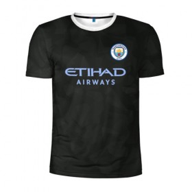 Мужская футболка 3D спортивная с принтом Manchester City Kit Third в Петрозаводске, 100% полиэстер с улучшенными характеристиками | приталенный силуэт, круглая горловина, широкие плечи, сужается к линии бедра | citi | city | cyty | manchester | siti | sity | англия | болельщик | горожане | гостевая | манчестер | сити | фанат | футбольная форма