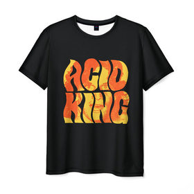 Мужская футболка 3D с принтом Acid King 4 в Петрозаводске, 100% полиэфир | прямой крой, круглый вырез горловины, длина до линии бедер | 