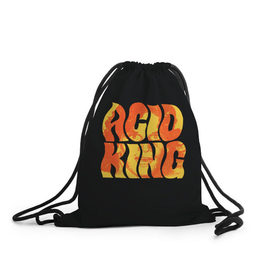 Рюкзак-мешок 3D с принтом Acid King 4 в Петрозаводске, 100% полиэстер | плотность ткани — 200 г/м2, размер — 35 х 45 см; лямки — толстые шнурки, застежка на шнуровке, без карманов и подкладки | 
