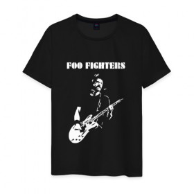 Мужская футболка хлопок с принтом Foo Fighters в Петрозаводске, 100% хлопок | прямой крой, круглый вырез горловины, длина до линии бедер, слегка спущенное плечо. | ff | foo fighters | альтернативный | группа | дэйв грол | крис шифлетт | метал | музыка | надпись | нэйт мендел | постгранж | пэт смир | рок | тейлор хокинс | фу файтерс | фф | хард | хардрок