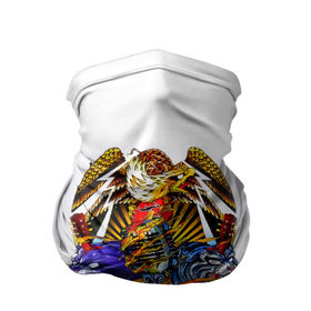 Бандана-труба 3D с принтом Foo Fighters, орел и тигры в Петрозаводске, 100% полиэстер, ткань с особыми свойствами — Activecool | плотность 150‒180 г/м2; хорошо тянется, но сохраняет форму | 