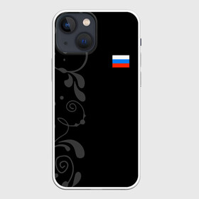 Чехол для iPhone 13 mini с принтом Russia   Black Collection в Петрозаводске,  |  | Тематика изображения на принте: 0x000000123 | black collection | russia | россия
