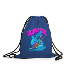 Рюкзак-мешок 3D с принтом Заяц Blink-182 в Петрозаводске, 100% полиэстер | плотность ткани — 200 г/м2, размер — 35 х 45 см; лямки — толстые шнурки, застежка на шнуровке, без карманов и подкладки | 