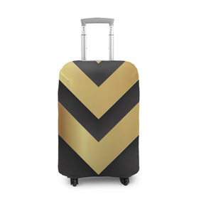 Чехол для чемодана 3D с принтом Golden arrows в Петрозаводске, 86% полиэфир, 14% спандекс | двустороннее нанесение принта, прорези для ручек и колес | arrow | gold | golden | золотой | стрела | текстура