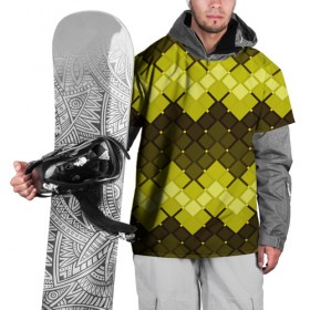 Накидка на куртку 3D с принтом Движение волн в Петрозаводске, 100% полиэстер |  | геометрия | квадрат | текстура