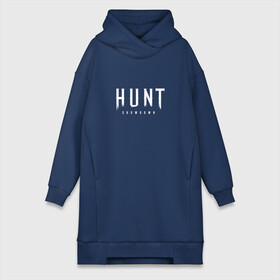Платье-худи хлопок с принтом Hunt: Showdown White Logo в Петрозаводске,  |  | crytek | game | hunt | hunt: showdown | hunter | monsters | showdown | игра | крайтек | охота | столкновение