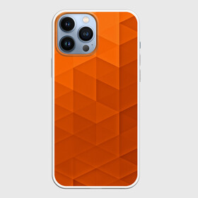 Чехол для iPhone 13 Pro Max с принтом Orange abstraction в Петрозаводске,  |  | abstraction | geometry | polygon | абстракция | геометрия | грань | краски | кубик | кубики | линии | мозаика | полигоны | ребро | текстура | узор