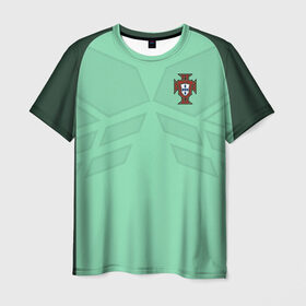 Мужская футболка 3D с принтом Portugal away в Петрозаводске, 100% полиэфир | прямой крой, круглый вырез горловины, длина до линии бедер | confederation | cup | euro | world | европы | конфедераций | кубок | мира | португалия | чемпионат