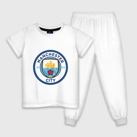 Детская пижама хлопок с принтом Manchester City в Петрозаводске, 100% хлопок |  брюки и футболка прямого кроя, без карманов, на брюках мягкая резинка на поясе и по низу штанин
 | citi | city | manchester | siti | англия | болельщик | горожане | гостевая | манчестер | сити | фанат | форма | футбольная