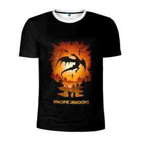 Мужская футболка 3D спортивная с принтом Драконы Imagine Dragons в Петрозаводске, 100% полиэстер с улучшенными характеристиками | приталенный силуэт, круглая горловина, широкие плечи, сужается к линии бедра | dragons | imagine | альтернативный | американская | бэн макки | группа | драгонс | дэн платцман | дэн рейнольдс | имеджин | инди | индирок | рок | уэйн сермон