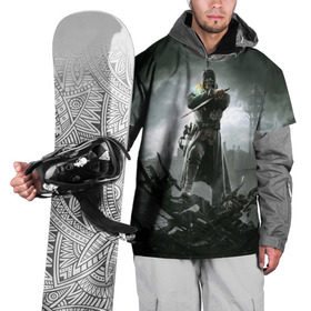 Накидка на куртку 3D с принтом Dishonored 2 в Петрозаводске, 100% полиэстер |  | dunwall | дануолл | корво аттано