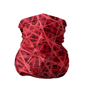 Бандана-труба 3D с принтом Сетка в Петрозаводске, 100% полиэстер, ткань с особыми свойствами — Activecool | плотность 150‒180 г/м2; хорошо тянется, но сохраняет форму | красный | модные | пластик | сети | сетка | текстура | цвет
