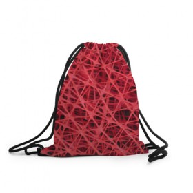 Рюкзак-мешок 3D с принтом Сетка в Петрозаводске, 100% полиэстер | плотность ткани — 200 г/м2, размер — 35 х 45 см; лямки — толстые шнурки, застежка на шнуровке, без карманов и подкладки | красный | модные | пластик | сети | сетка | текстура | цвет