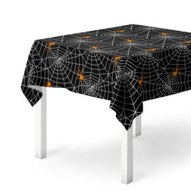 Скатерть 3D с принтом Паутина в Петрозаводске, 100% полиэстер (ткань не мнется и не растягивается) | Размер: 150*150 см | gothic | halloween | spider | паук | паутина | хэллоуин