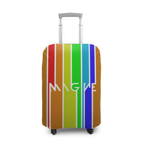 Чехол для чемодана 3D с принтом Imagine Dragons краска в Петрозаводске, 86% полиэфир, 14% спандекс | двустороннее нанесение принта, прорези для ручек и колес | альтернативный | американская | группа | драгонс | имеджин | инди | индирок | поп | рок | электроник