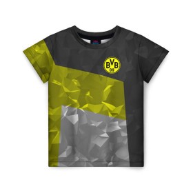 Детская футболка 3D с принтом Borussia Dortmund 2018 в Петрозаводске, 100% гипоаллергенный полиэфир | прямой крой, круглый вырез горловины, длина до линии бедер, чуть спущенное плечо, ткань немного тянется | боруссия | дортмунд