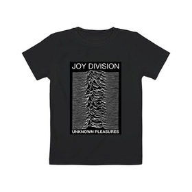 Детская футболка хлопок с принтом Joy Division в Петрозаводске, 100% хлопок | круглый вырез горловины, полуприлегающий силуэт, длина до линии бедер | Тематика изображения на принте: postpunk | unknown pleasures | бернард самнер | британская рок группа | джой дивижн | иэн кёртис | неизвестные удовольствия | питер хук | постпанк | стивен моррис