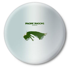 Значок с принтом Imagine Dragons Demons в Петрозаводске,  металл | круглая форма, металлическая застежка в виде булавки | альтернативный | американская | группа | драгонс | имеджин | инди | индирок | поп | рок | электроник