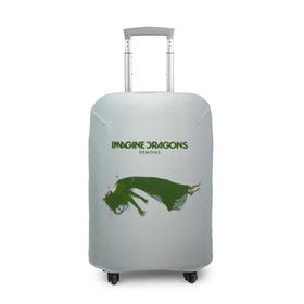 Чехол для чемодана 3D с принтом Imagine Dragons Demons в Петрозаводске, 86% полиэфир, 14% спандекс | двустороннее нанесение принта, прорези для ручек и колес | альтернативный | американская | группа | драгонс | имеджин | инди | индирок | поп | рок | электроник