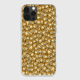 Чехол для iPhone 12 Pro Max с принтом Собачки Doge в Петрозаводске, Силикон |  | doge | meme | доги | желтый | мем | паттерн | пёс | собака | текстура