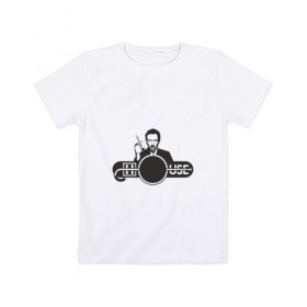 Детская футболка хлопок с принтом Доктор Хаус в Петрозаводске, 100% хлопок | круглый вырез горловины, полуприлегающий силуэт, длина до линии бедер | 