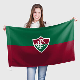 Флаг 3D с принтом Fluminense(Бразилия) в Петрозаводске, 100% полиэстер | плотность ткани — 95 г/м2, размер — 67 х 109 см. Принт наносится с одной стороны | fluminense | football | footer | soccer | socker | бразилия | спорт | футбол | футбольный клуб