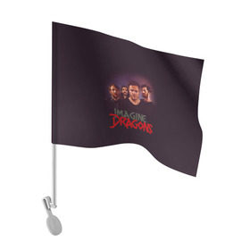 Флаг для автомобиля с принтом Группа Imagine Dragons в Петрозаводске, 100% полиэстер | Размер: 30*21 см | альтернативный | американская | группа | драгонс | имеджин | инди | индирок | поп | рок | электроник