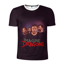 Мужская футболка 3D спортивная с принтом Группа Imagine Dragons в Петрозаводске, 100% полиэстер с улучшенными характеристиками | приталенный силуэт, круглая горловина, широкие плечи, сужается к линии бедра | альтернативный | американская | группа | драгонс | имеджин | инди | индирок | поп | рок | электроник