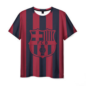 Мужская футболка 3D с принтом Barselona 18 в Петрозаводске, 100% полиэфир | прямой крой, круглый вырез горловины, длина до линии бедер | barselona | champions | league | lionel | messi | spain | барселона | испания | месси