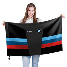 Флаг 3D с принтом BMW 2018 Sport в Петрозаводске, 100% полиэстер | плотность ткани — 95 г/м2, размер — 67 х 109 см. Принт наносится с одной стороны | bmw | автомобиль | автомобильные | бмв | марка | машины | патриот | флаг